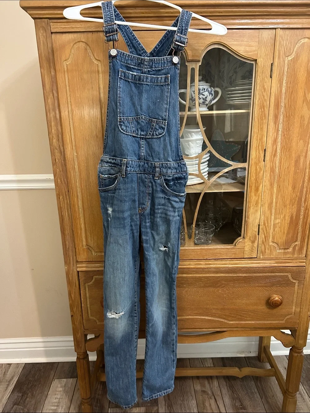 GAP Blue Denim Girl's Straight Overalls